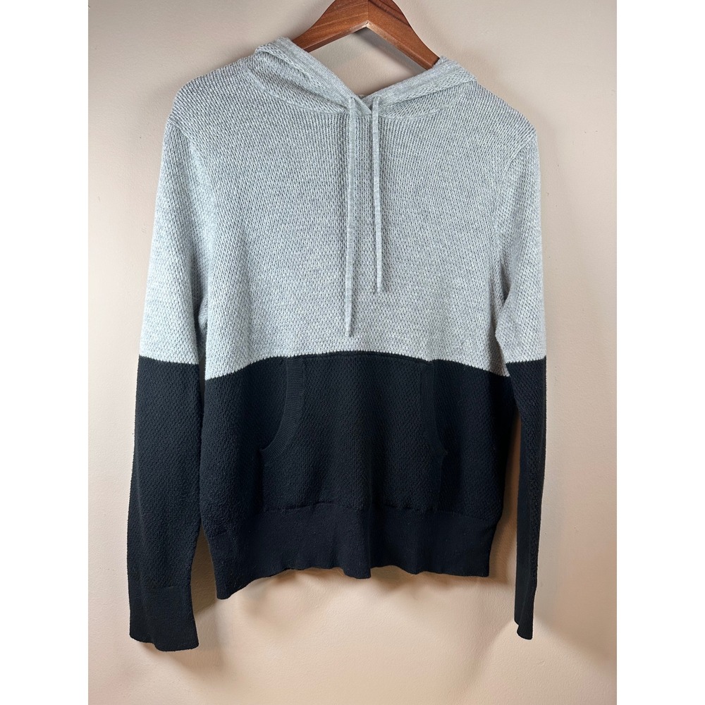 Banana Republic Colorblock Textured Knit‎ Hoodie Sweatshirt Womens Size L - Picture 3 of 6